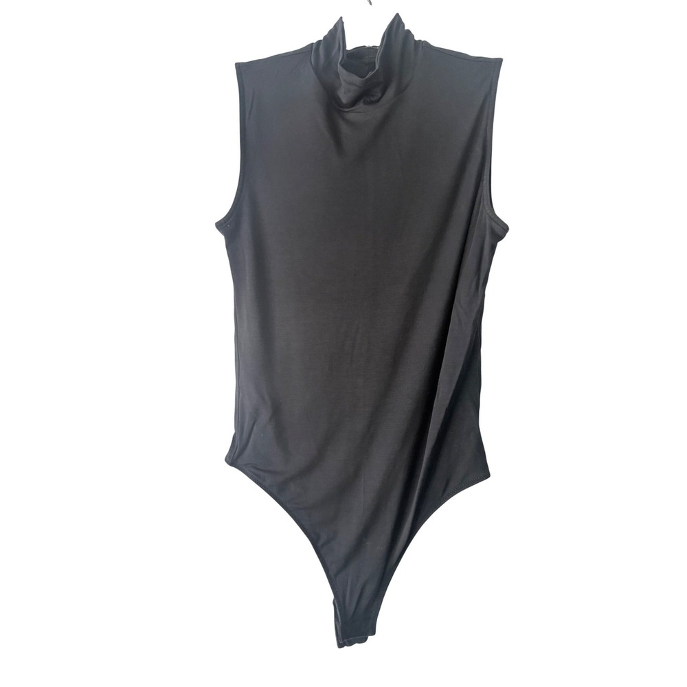 Everlane Mock Neck Sleeveless Bodysuit Women S Black Chic, Minimalist - Picture 3 of 7